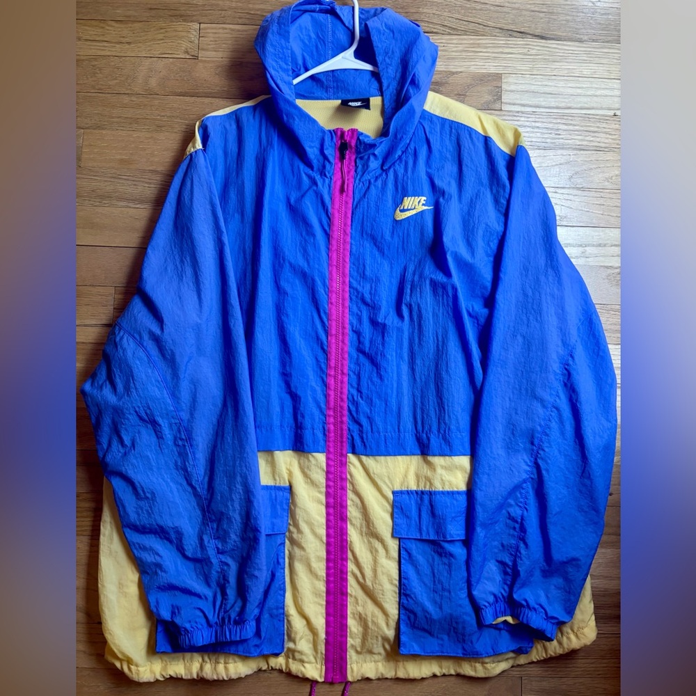 Nike Icon Clash Retro Windbreaker Womens Plus Sz 3XL Full Zip Jacket Periwinkle